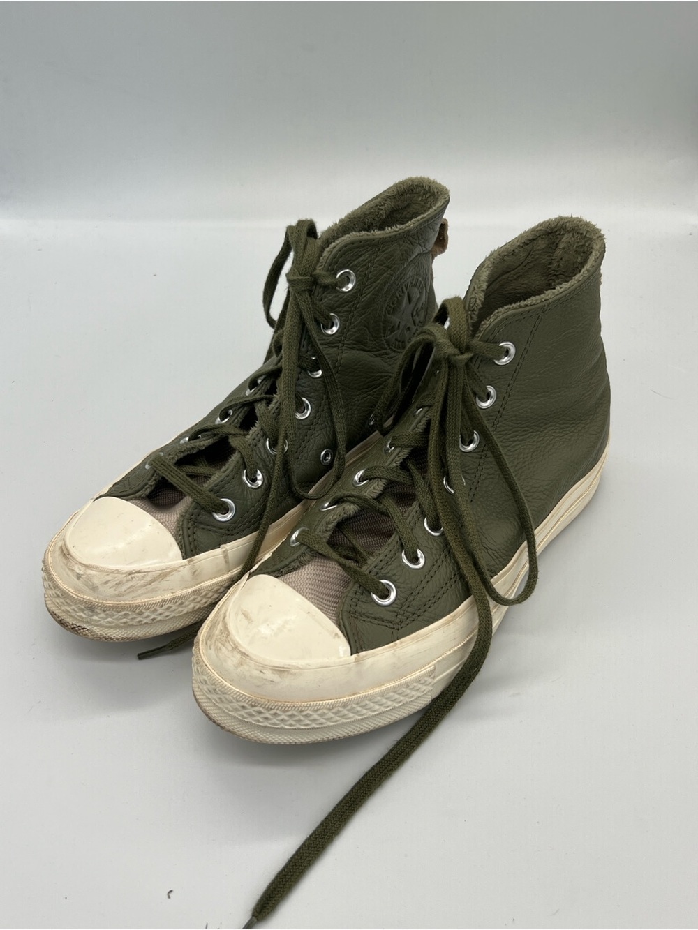 Converse High-Top chuck 70 leatherSneakers in Olive Green